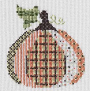 Patterned Pumpkin 3 by Kelly Clark Needlepoint (Colonial Needle) (thumbnail)
