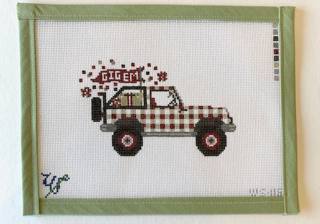 Texas A&M college jeep by Wipstitch Needleworks (thumbnail)