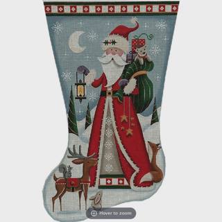 Retro Santa Stocking 1522A by Rebecca Wood Designs (thumbnail)