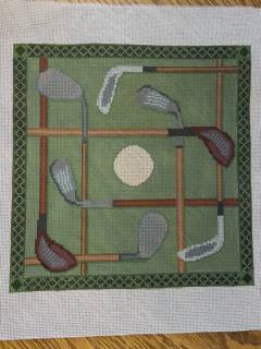 Vintage Golf Pillow by The Gingham Stitchery (thumbnail)