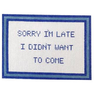 Sorry I'm Late by Silver Stitch Needlepoint (thumbnail)