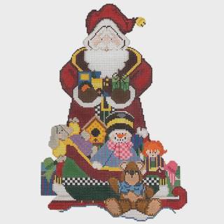 Santa with Toys and Sleigh by Needle Deeva (thumbnail)