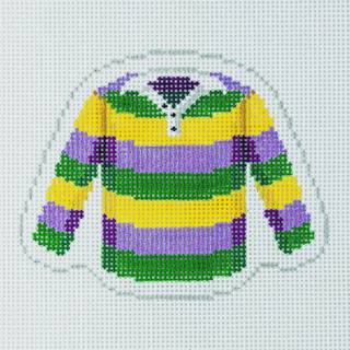 Mardi Gras Polo Shirt by Needle Nola (thumbnail)