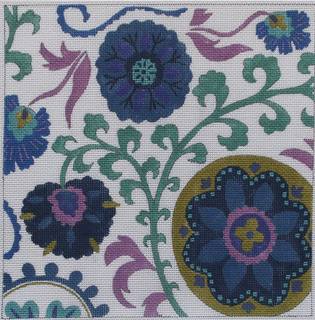 Blue Floral Square by Steve Haskamp by PLD Designs (thumbnail)