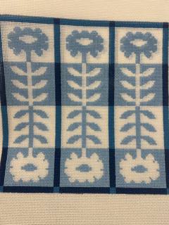 Flowered Quilt - blues by Cabell Stitchery (thumbnail)