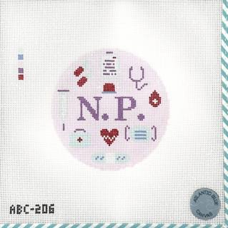 Nurse Pratitioner N.P. Round by Atlantic Blue Canvas (thumbnail)