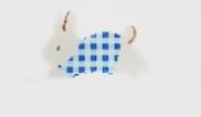 Gingham Bunny - blue by Audrey Wu Designs (thumbnail)