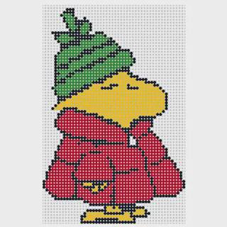 PEANUTS Winter - Woodstock in Puffer Coat Canvas by Officially Needlepoint (thumbnail)