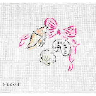 Pink Bow with Sea Shells by Walkers Needlepoint (thumbnail)