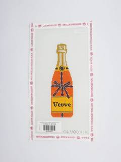 Veuve Bottle - Orange Bow Champagne Canvas by C'ate La Vie (thumbnail)