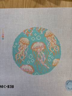 Jellyfish Round - Blue by Atlantic Blue Canvas (thumbnail)