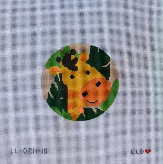 Giraffe Ornament Round by Laura Love Designs (thumbnail)