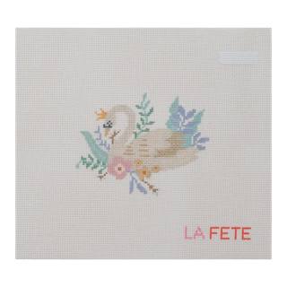 12 Days Of Christmas - Seven Swans Swimming Hand Painted Needlepoint Canvas by La Fete Needlepoint (thumbnail)