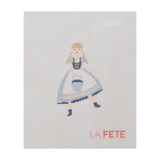 12 Days Of Christmas - Eight Maids O' Milking Hand Painted Needlepoint Canvas by La Fete Needlepoint (thumbnail)