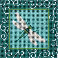 Turquoiose Dragonfly Patch by JP Needlepoint (thumbnail)