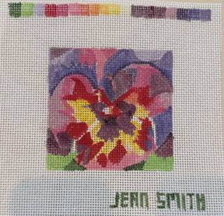 Multi Color Pansy Coaster by Jean Smith Designs (thumbnail)