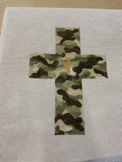 Large Camouflage Cross 105 by Ann Wheat Pace Designs (thumbnail)