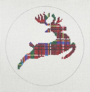 plaid reindeer by Susan Battle Needlepoint (thumbnail)