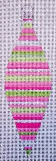 Pink Stripes Teardrop by Eye Candy Needleart (thumbnail)