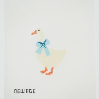Goose with Blue Bow by New Age Needlepoint (thumbnail)