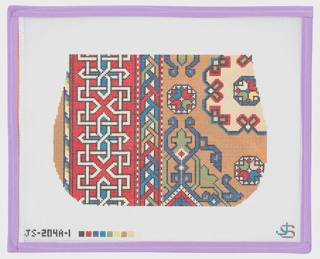 Holbein Purse & Flap Set In Red & Brown by Jeni Sandberg Needlepoint (thumbnail)