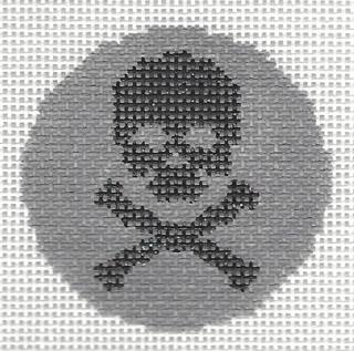 Bag Charm- Skull & Crossbones by A Poore Girl Paints (thumbnail)