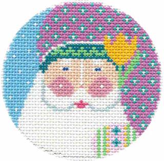 Shelly Tribbey Designs BG04sp April Santa Head 18 mesh by Shelly Tribbey Designs (thumbnail)