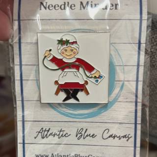 Needlepointing Mrs Claus needleminder by Atlantic Blue Canvas (thumbnail)