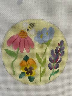 Flowers on Pale Green by Kristine Kingston (thumbnail)