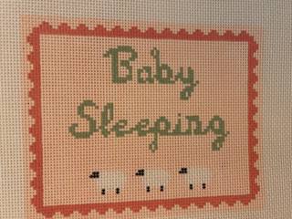 Baby Sleeping w/Sheep - Pink by Goodpoint Needlepoint (thumbnail)