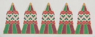 3D bell, holly heart by Susan Roberts Needlepoint (thumbnail)