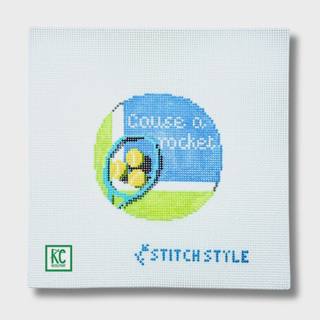 Cause a Racket Canvas by Stitch Style Needlepoint (thumbnail)