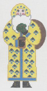 Santa with Topiary - Yellow by Cooper Oaks Designs (thumbnail)