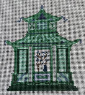 Green Pagoda Canvas by The Gingham Stitchery (thumbnail)