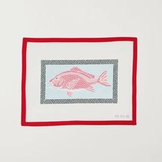 Red Snapper - on blue by Pip & Roo Needleworks (thumbnail)