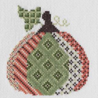 Patterned Pumpkin 4 by Kelly Clark Needlepoint (Colonial Needle) (thumbnail)