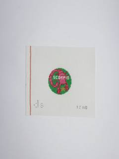 Scorpio Tag Design Canvas by Doolittle Stitchery (thumbnail)