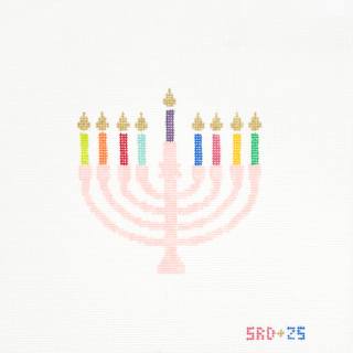 Pink Menorah by Stitch Rock Designs (thumbnail)