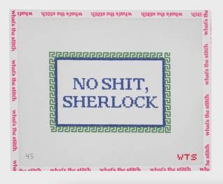 Not Shit, Sherlock Canvas by What's the Stitch (thumbnail)