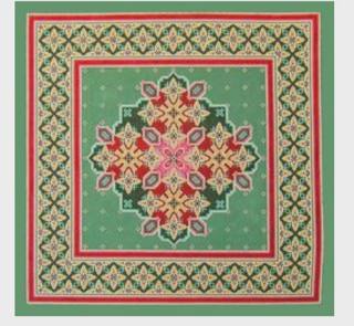PO35C MARAKESH MEDALLION IN RED by Canvas Works (thumbnail)