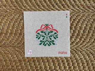 4” x 4” Mistletoe Coaster by Penny and Penny (thumbnail)
