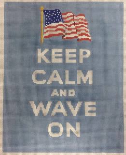 Keep Calm...wave on by Kate Dickerson Needlepoint Collections (thumbnail)