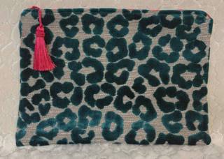Blue Animal Print Anna clutch 007 by Colors of Praise Art Studio (thumbnail)