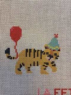 Party Animals - Birthday Tiger by La Fete Needlepoint (thumbnail)