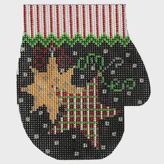 Peppermint Party Stars Mitten by Meredith Collection (thumbnail)