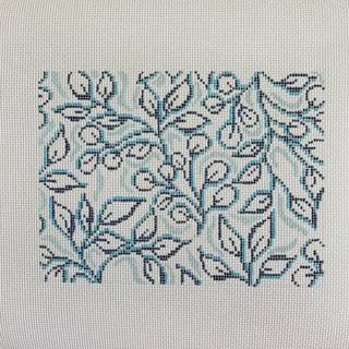 Blue Floral Pattern by Blueberry Point Canvas (thumbnail)