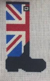 Union Jack Wellies - Red, Royal Blue and Navy by Tout Le Monde Needlepoint (thumbnail)