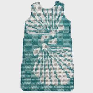 Shell Stencil Mini Shift/Aqua by Two Sisters Needlepoint (thumbnail)