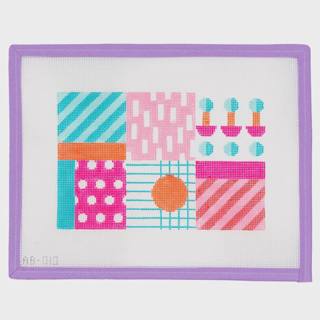 1980s Inspired Shapes - Red, Coral & Aqua by Little Bird Designs (thumbnail)