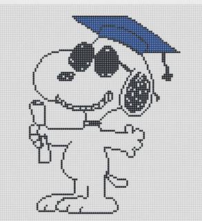 M-Snoopy Graduation Pose by Officially Needlepoint (thumbnail)